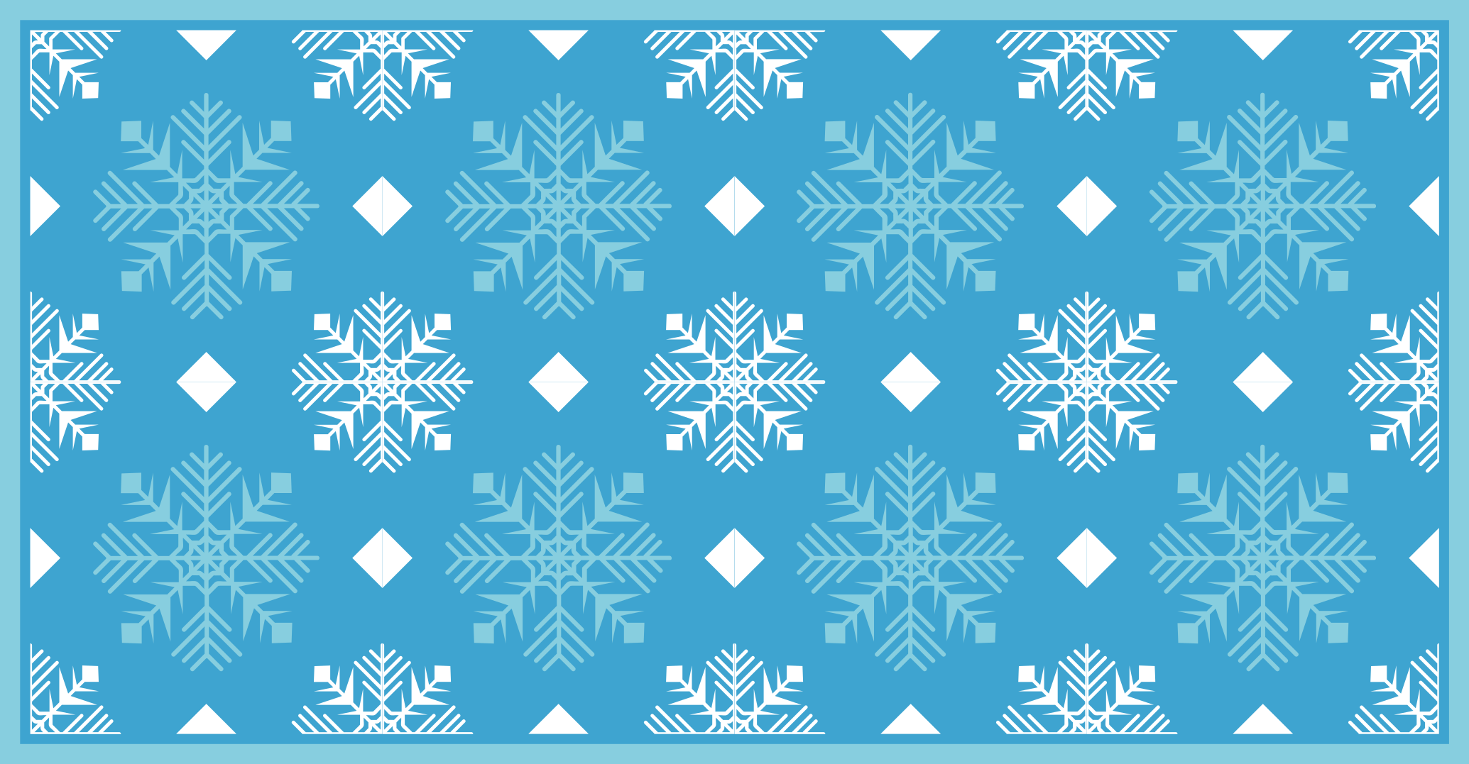 Snowflake Concept Christmas vinyl rug - TenStickers