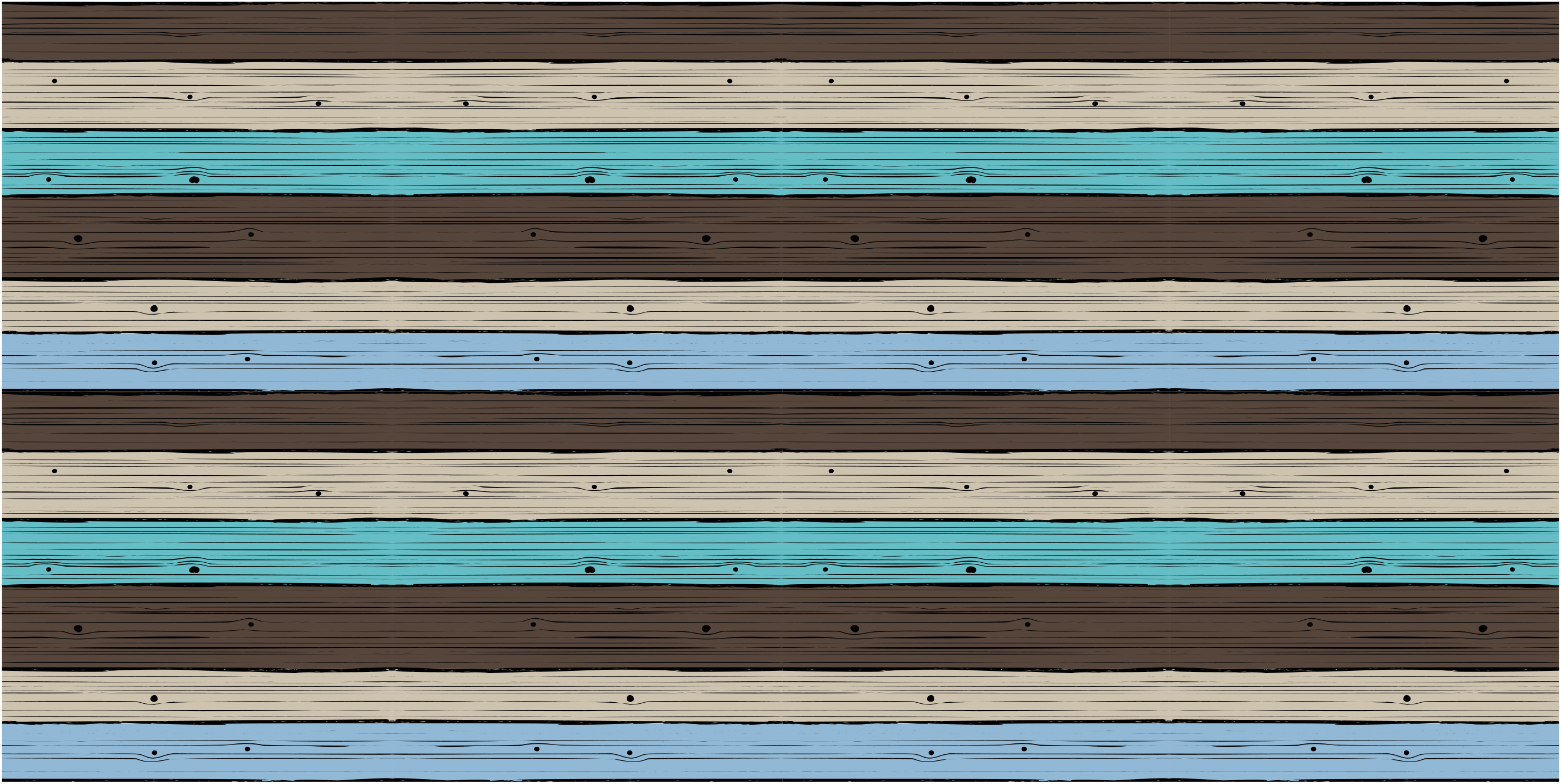 Blue and brown stripes wood effect vinyl rug - TenStickers