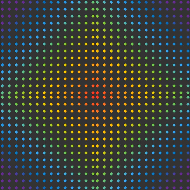 Rainbow diamond design teen vinyl rug - TenStickers