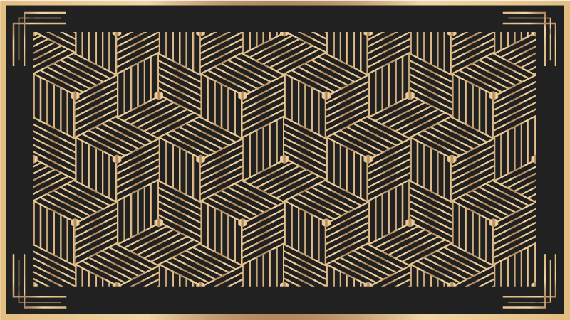 Stylish Patterned geometric vinyl rug - TenStickers