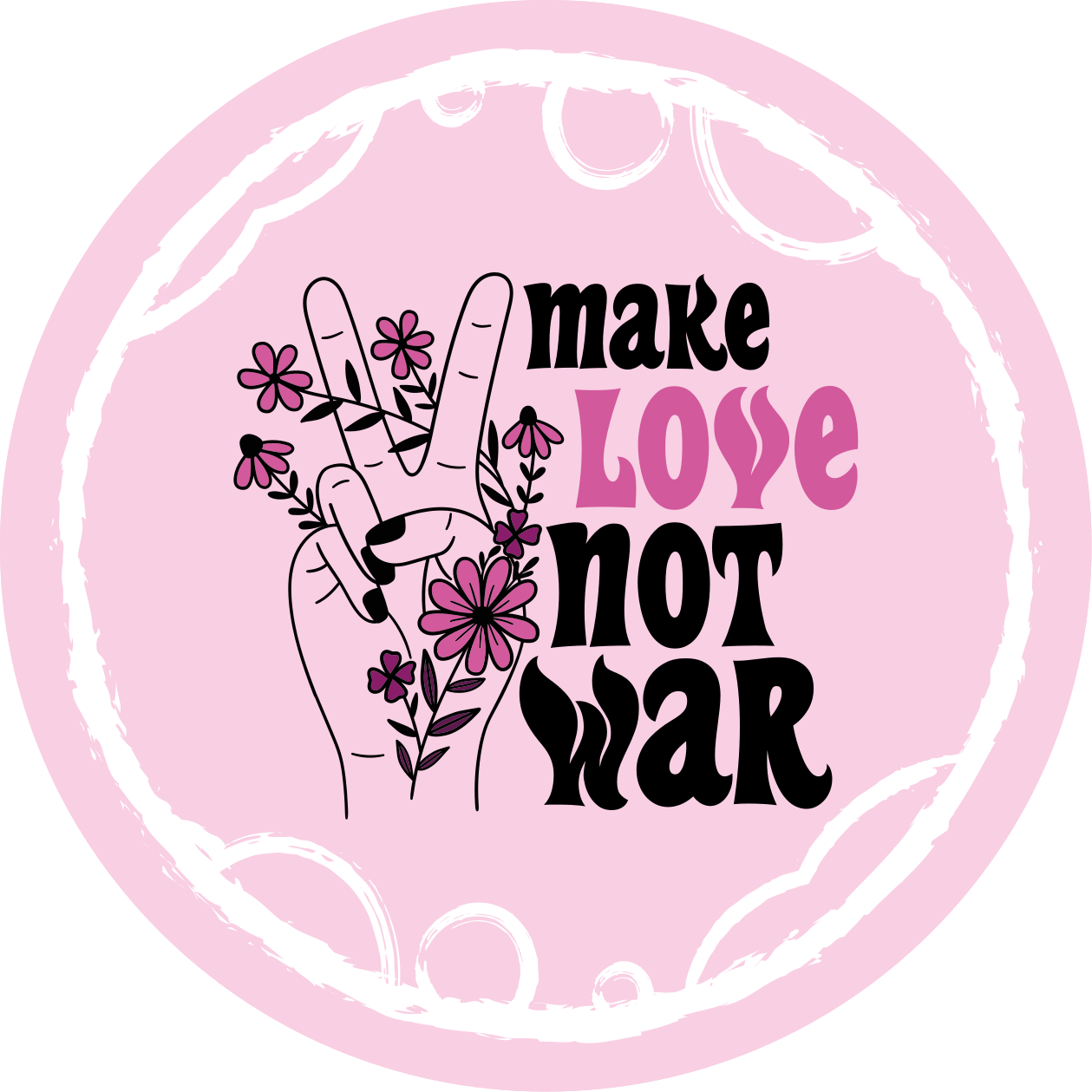 PEACEFUL LOVE MESSAGE custom rug - TenStickers