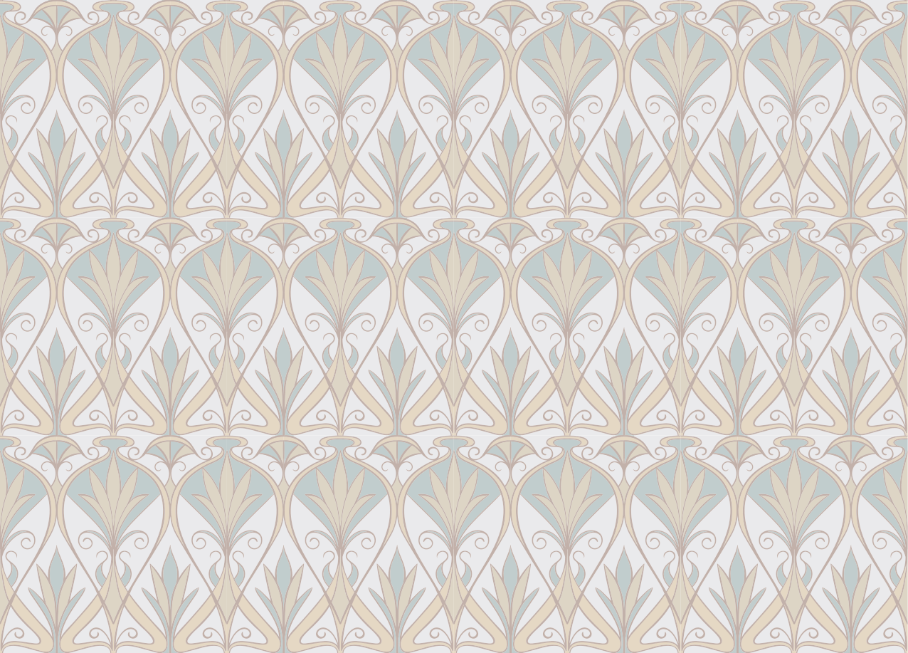 Botanical retro floral pattern vintage rug - TenStickers