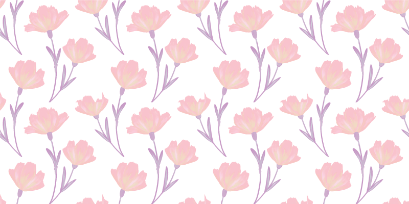 Soft floral patterns floral vinyl rug - TenStickers