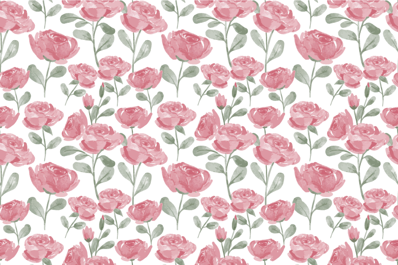 Poppies botanical motif floral vinyl rug - TenStickers