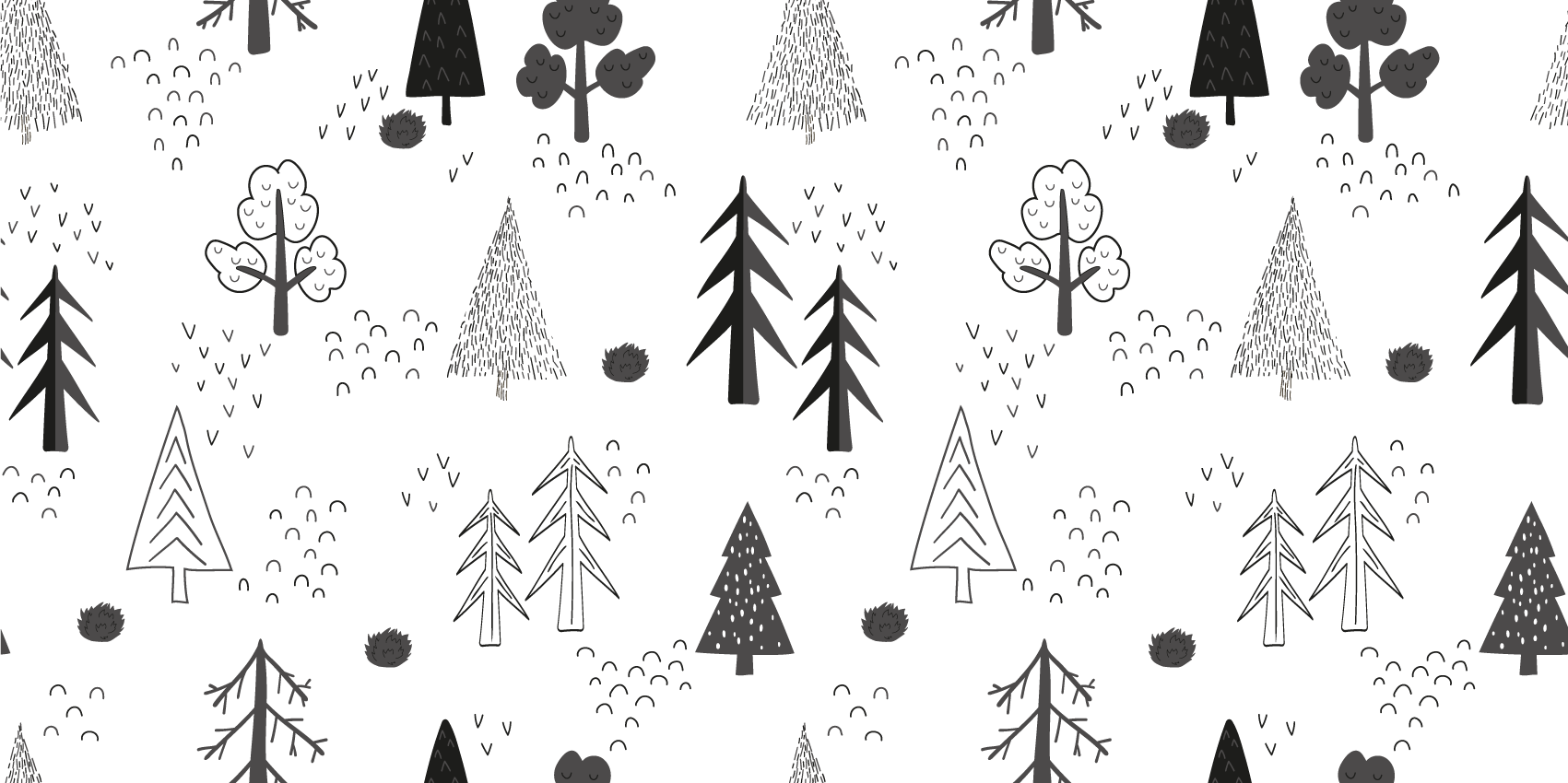 Tree pattern Scandinavian vinyl rug - TenStickers