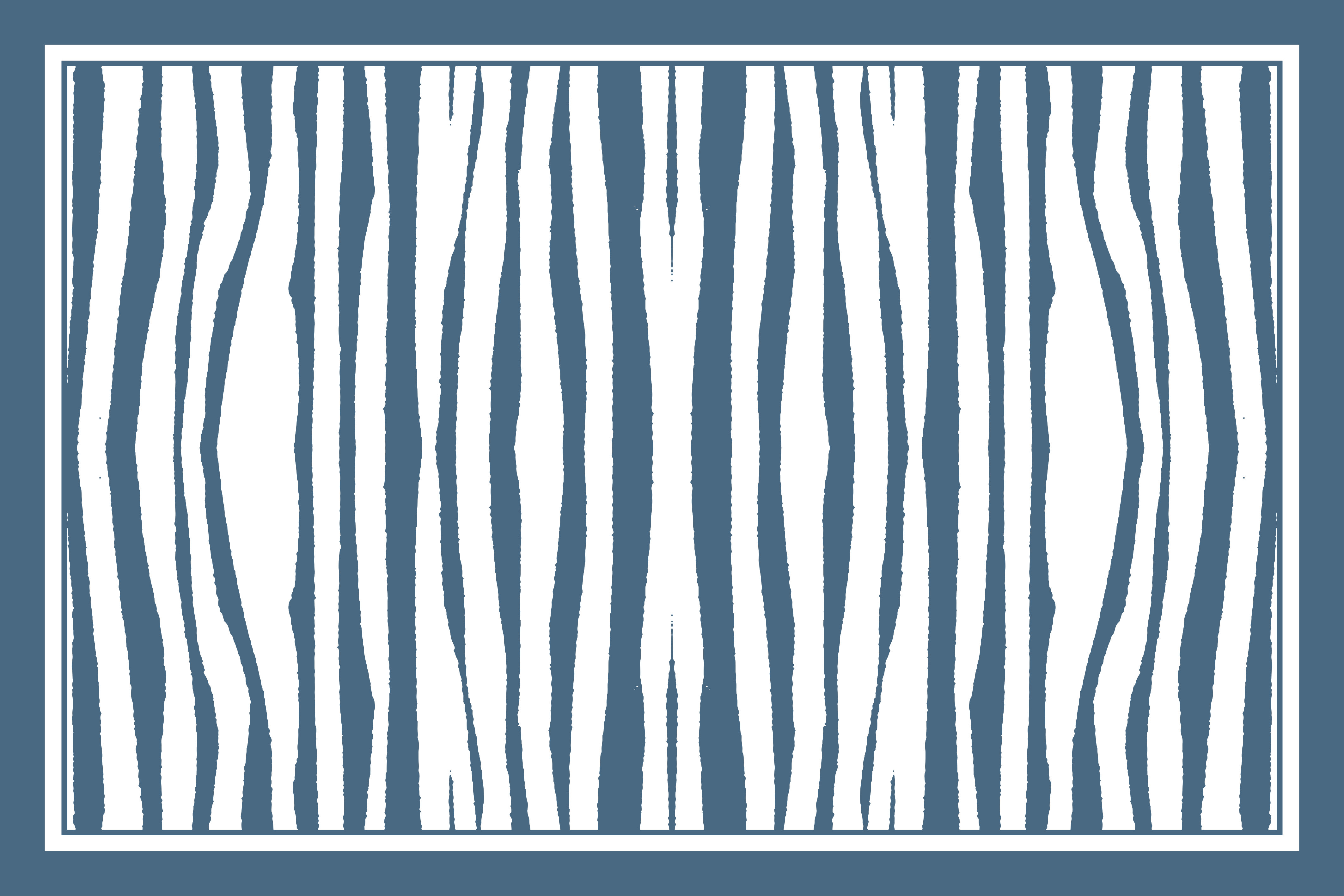 Blue zebra stripes animal print vinyl rug - TenStickers