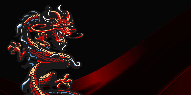 Dark Curled up Dragon animal rug - TenStickers