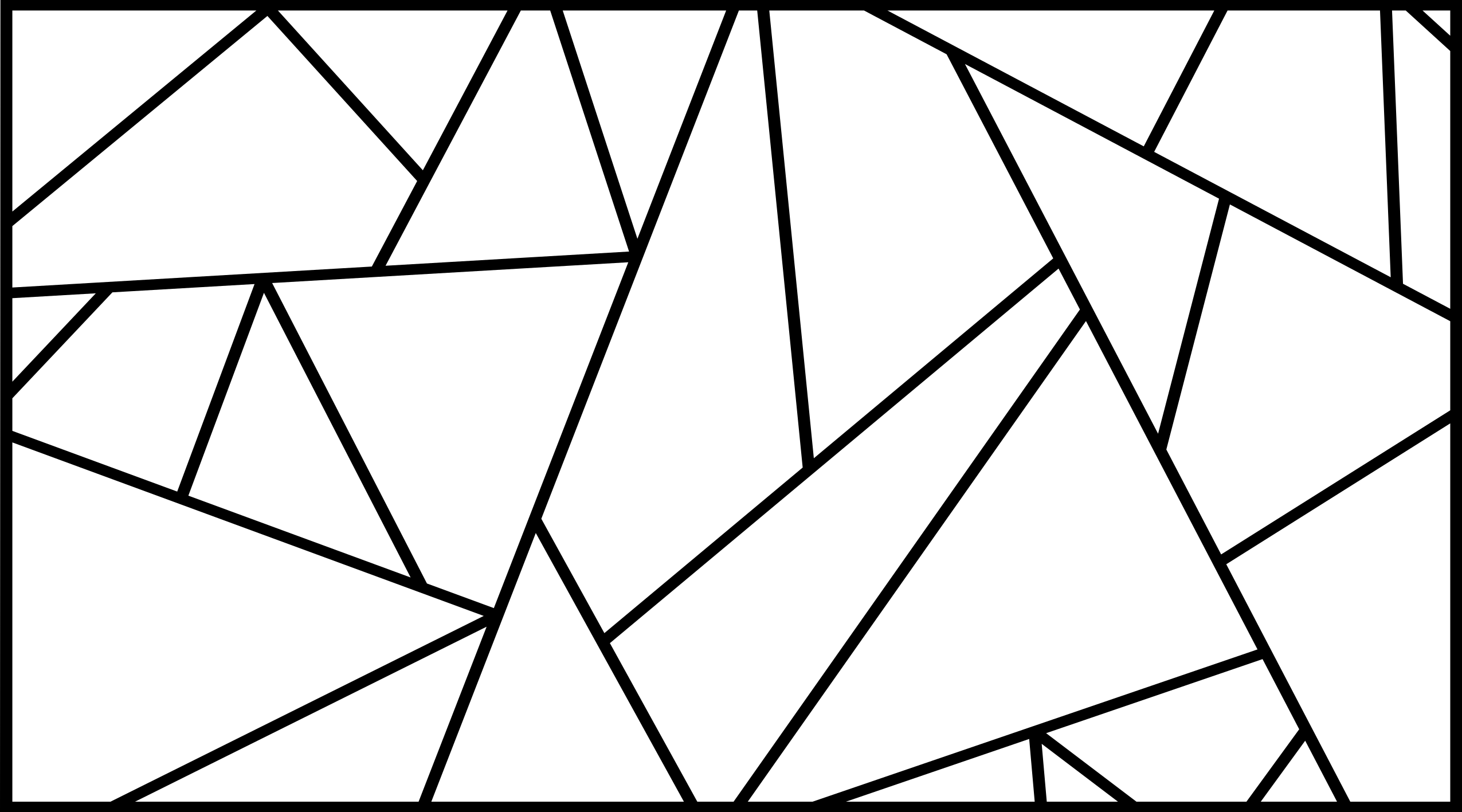 Black geometric line minimalist floor vinyl mat - TenStickers