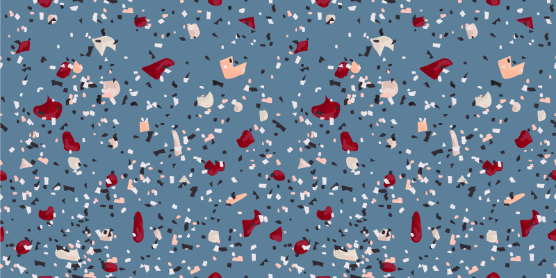 Textured vinyl rug with vibrant geometric designs - TenStickers