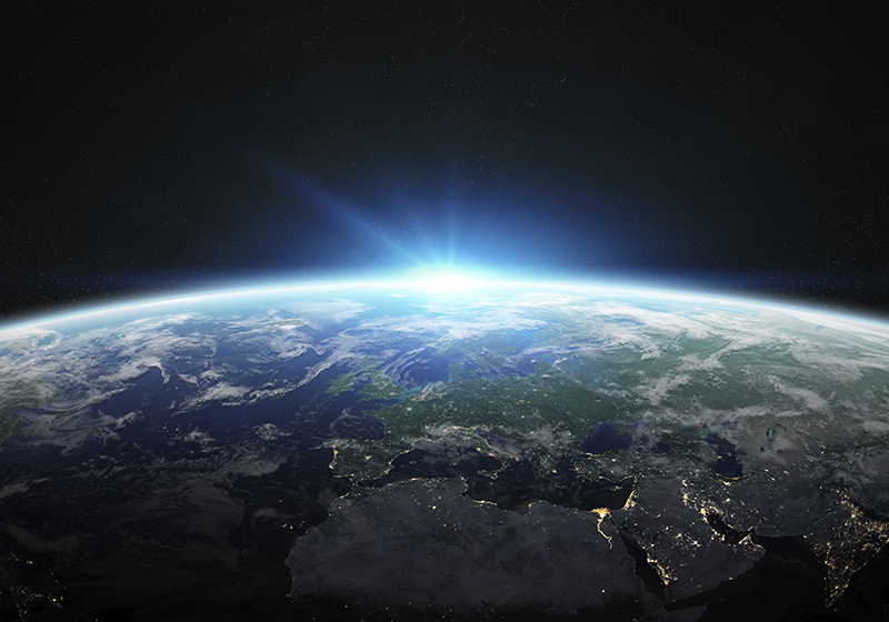 Earth's bright horizon teen vinyl rug - TenStickers