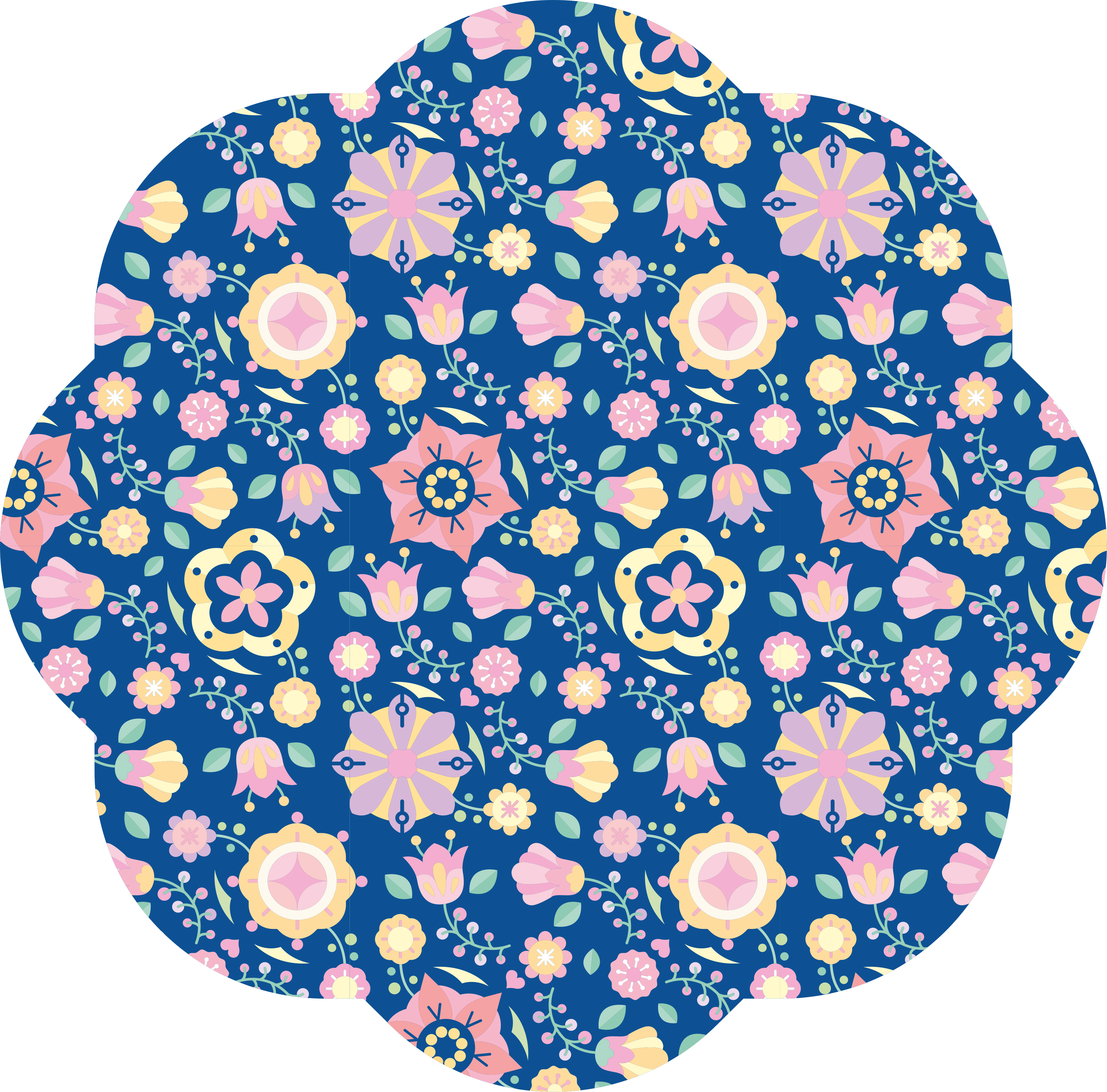 Floral vinyl rug botanical bliss - TenStickers