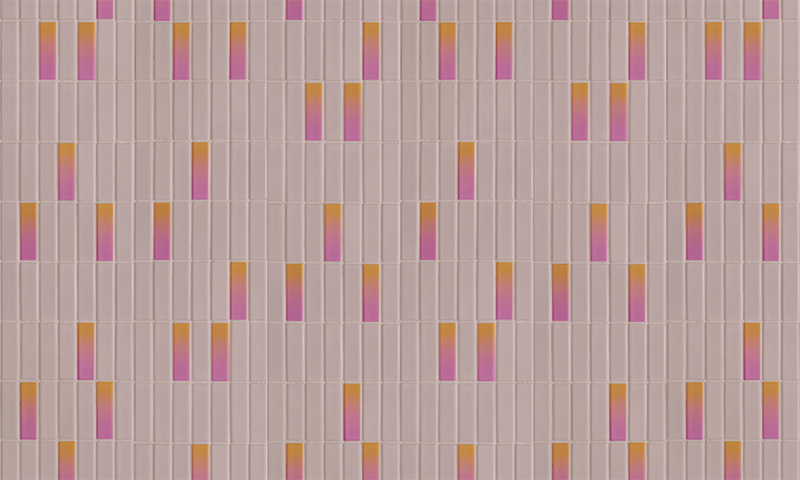 Pink gradient blocks tile vinyl rug - TenStickers