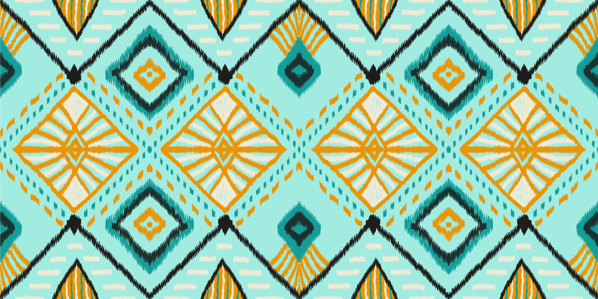Tribal Geometric Pattern ethnic vinyl rug - TenStickers