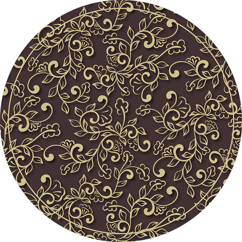 Ornate Swirl Pattern retro rug - TenStickers