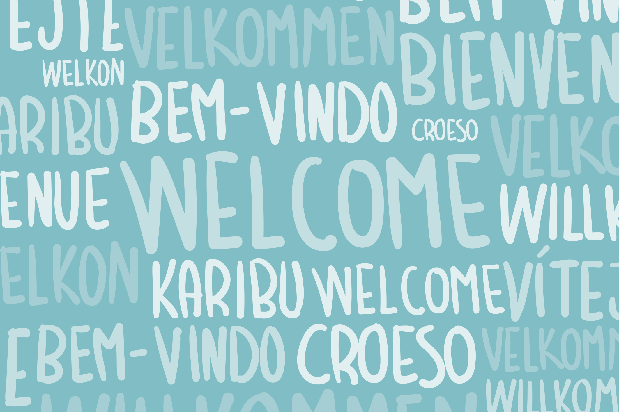 Multilingual Welcome Text custom rug - TenStickers