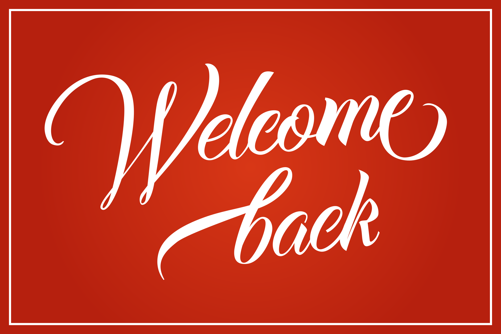 Red welcome back vinyl rug for home office - TenStickers