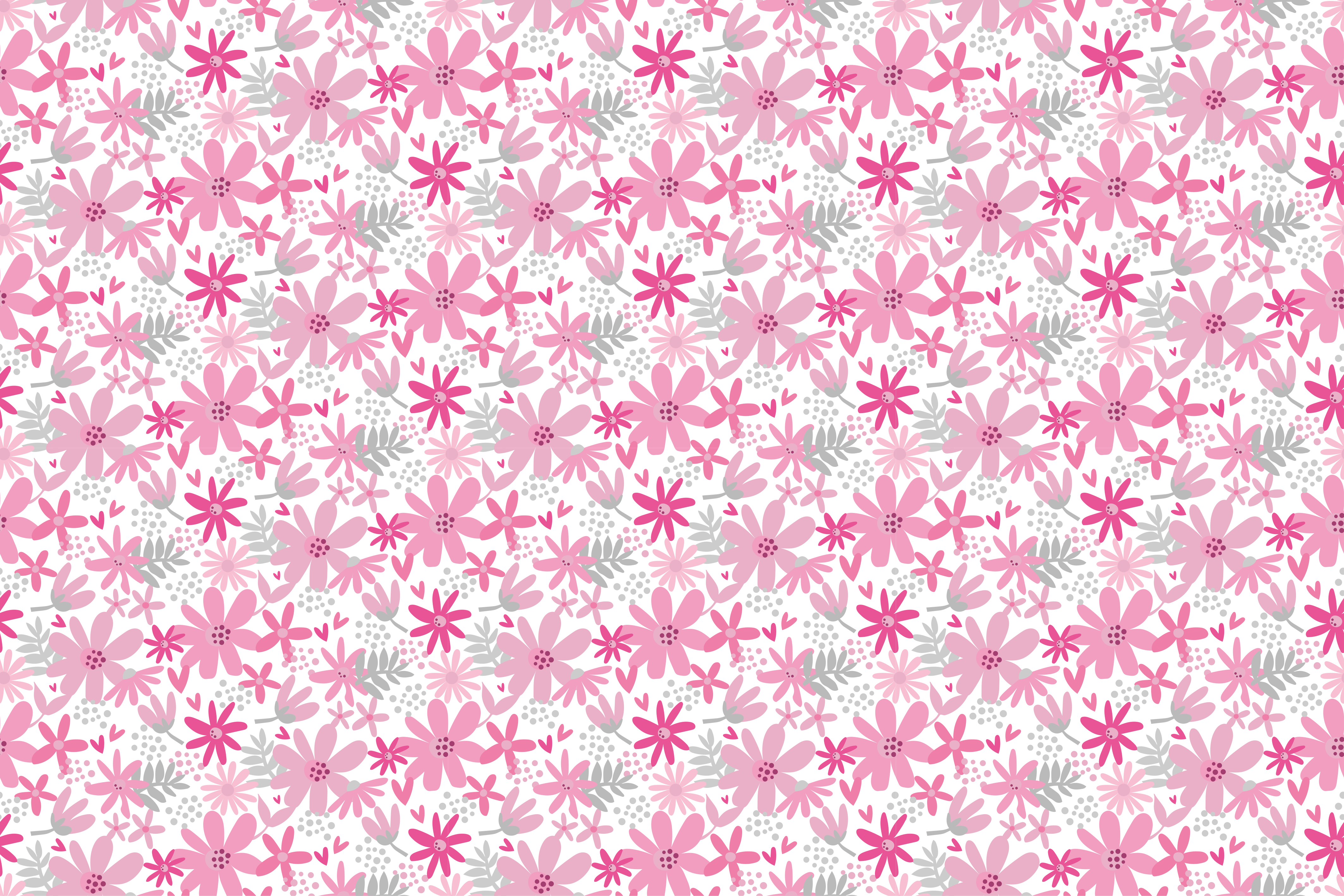 Flowerprint 'Yambo' Pink floral rug - TenStickers
