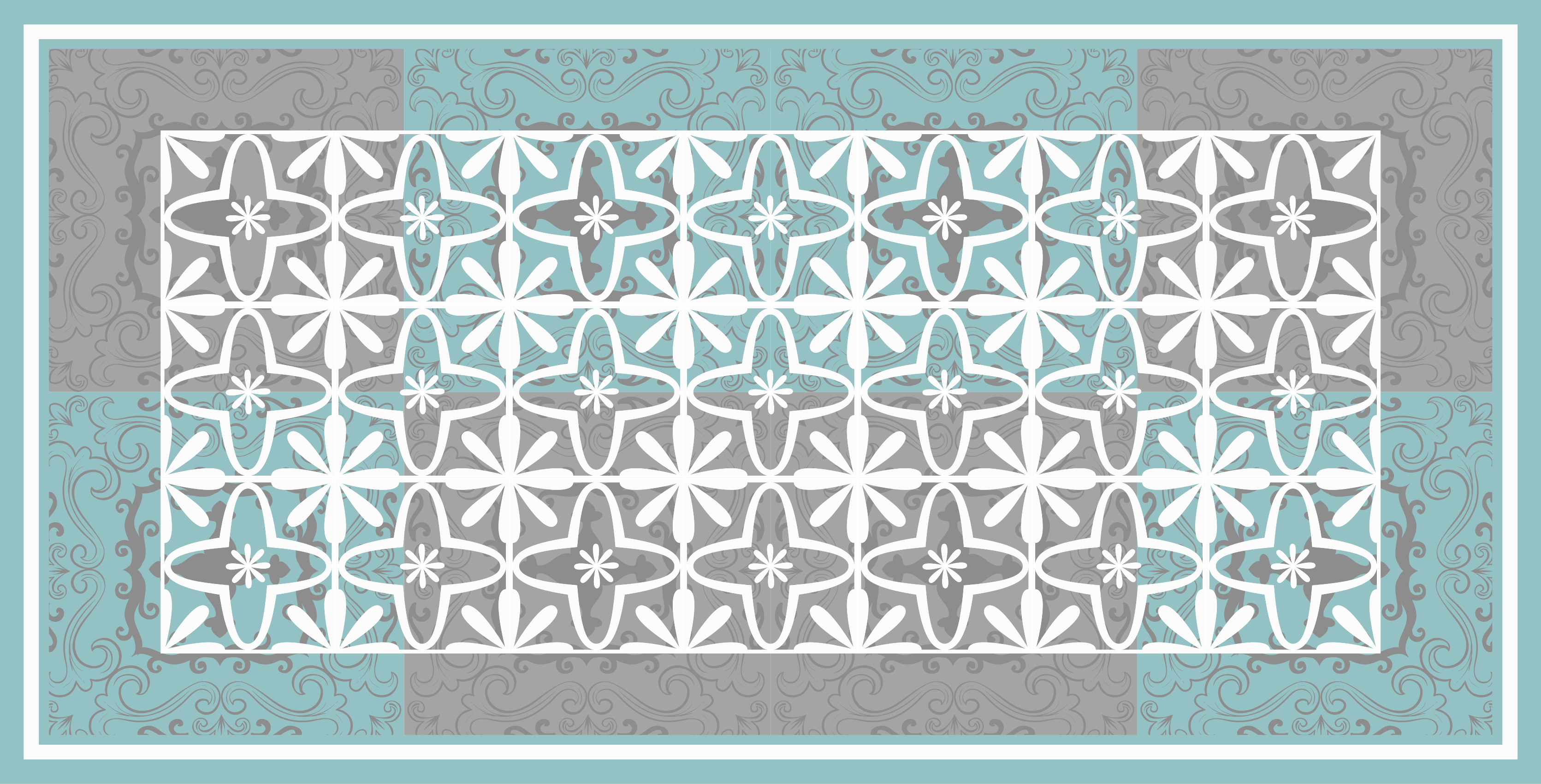 Geometric Elegance geometric rug - TenStickers