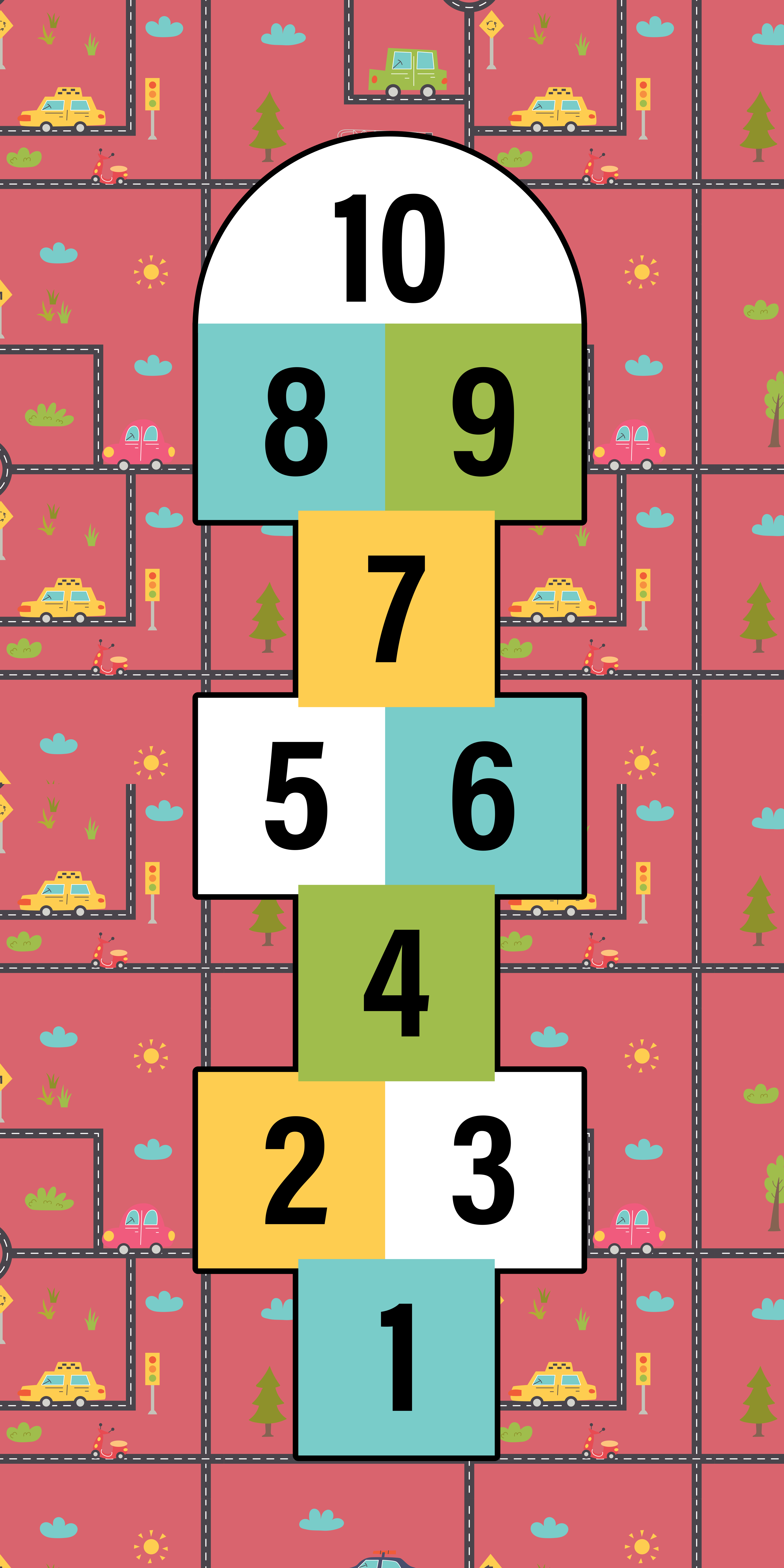 Hopscotch Playtime game mat - TenStickers