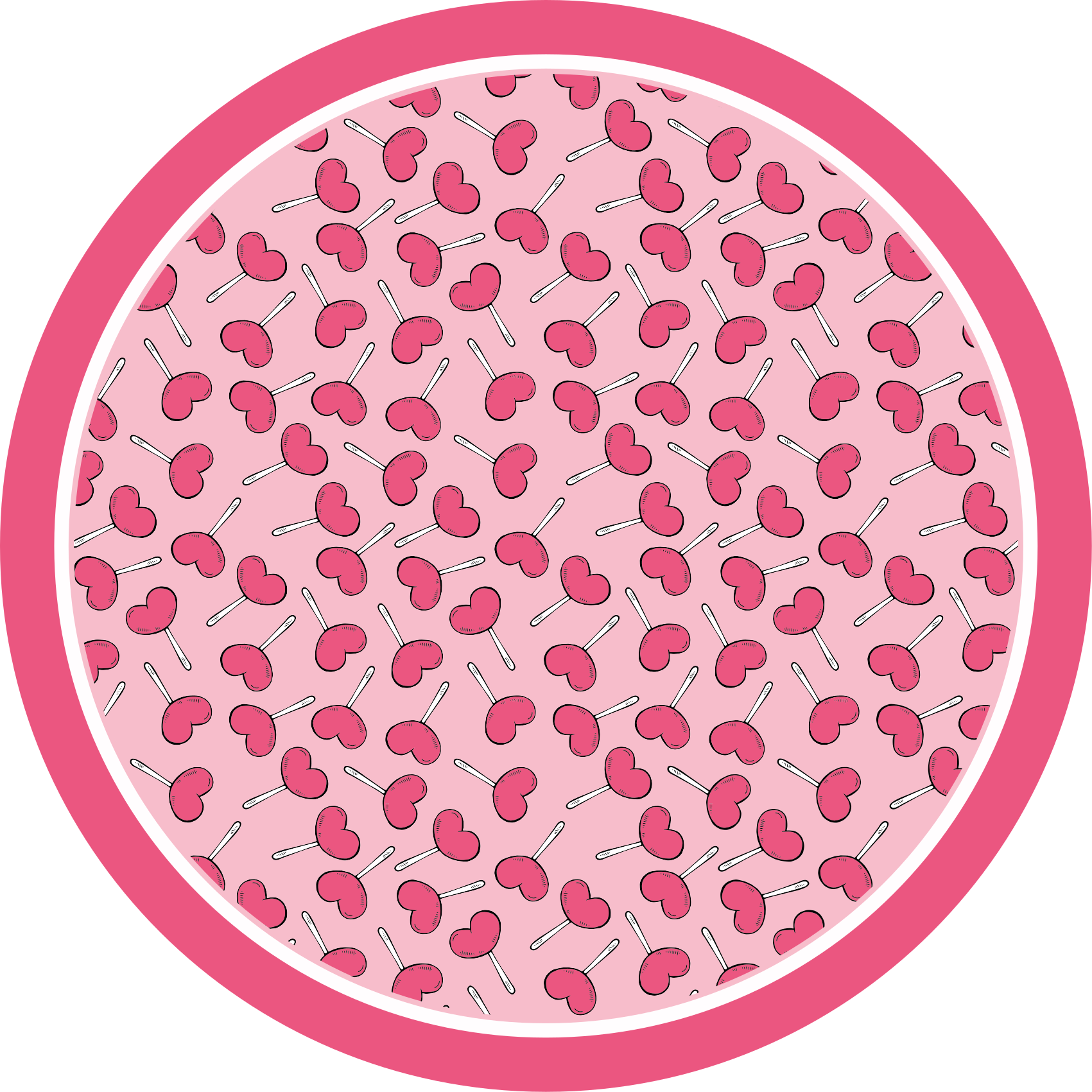 Cherry Delight Circle kids rug - TenStickers
