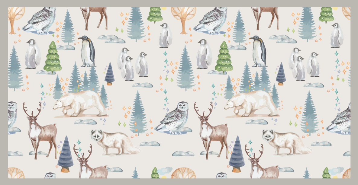 Arctic Wildlife animal mat - TenStickers
