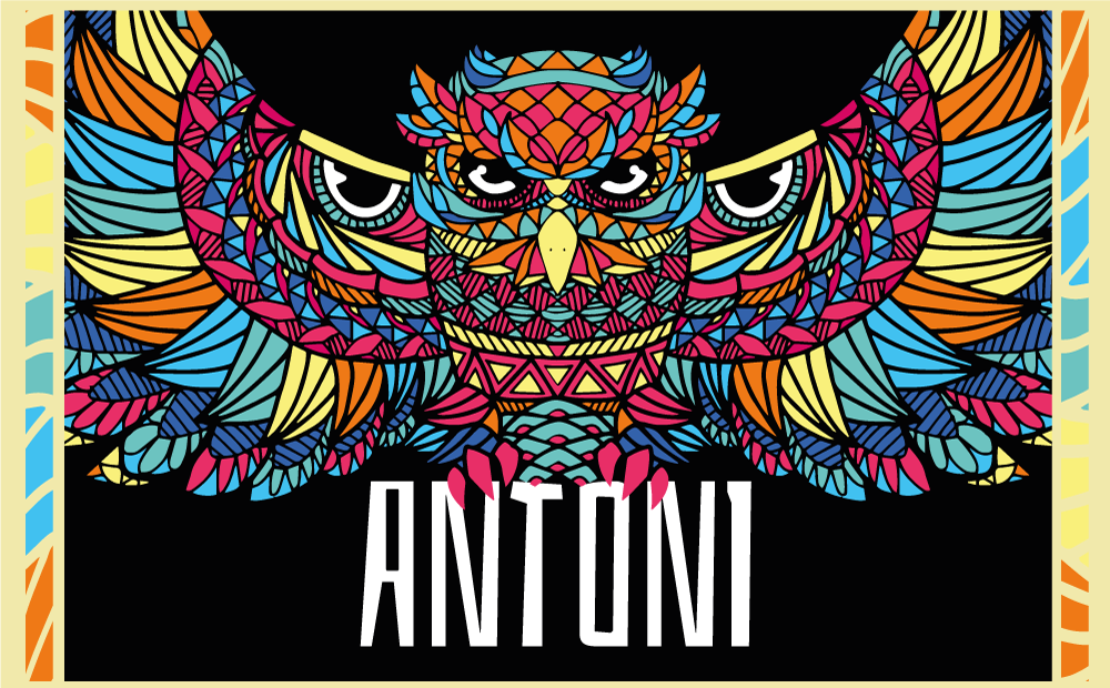 Colorful Owl Customization custom vinyl rug - TenStickers