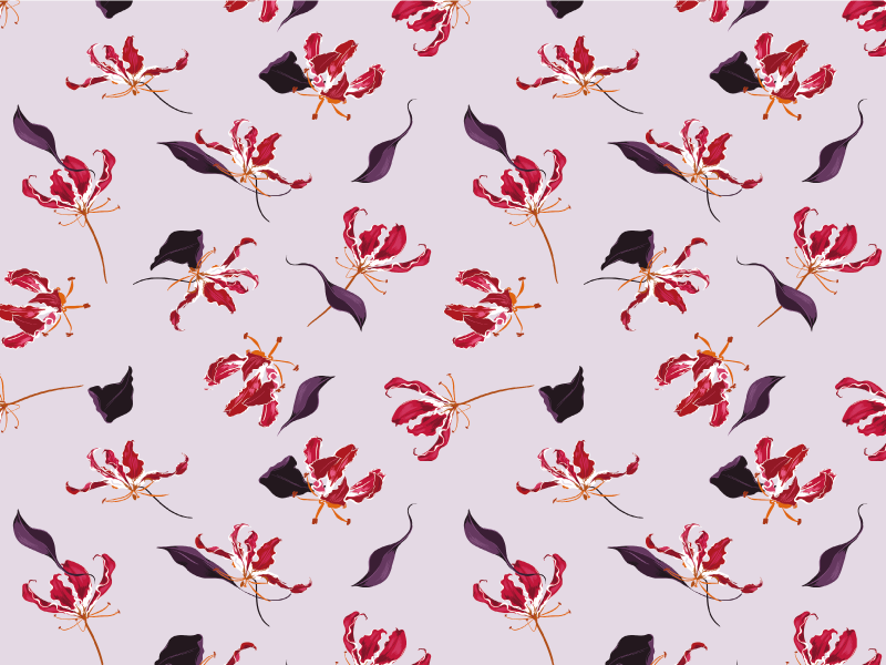 Floral Motif Elegance floral vinyl rug - TenStickers