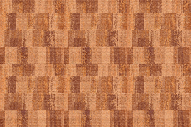 Terracotta squares pattern geometric rugs - TenStickers
