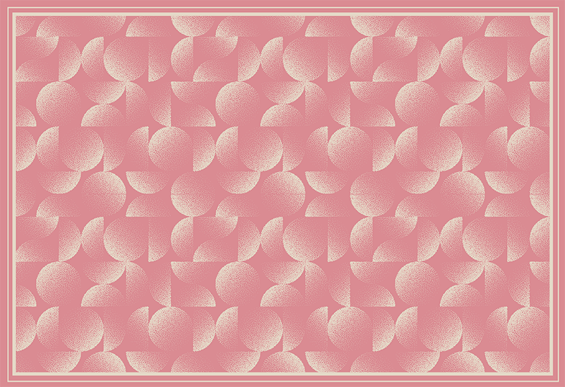 Ginkgo Leaf Pattern pink vinyl rug - TenStickers