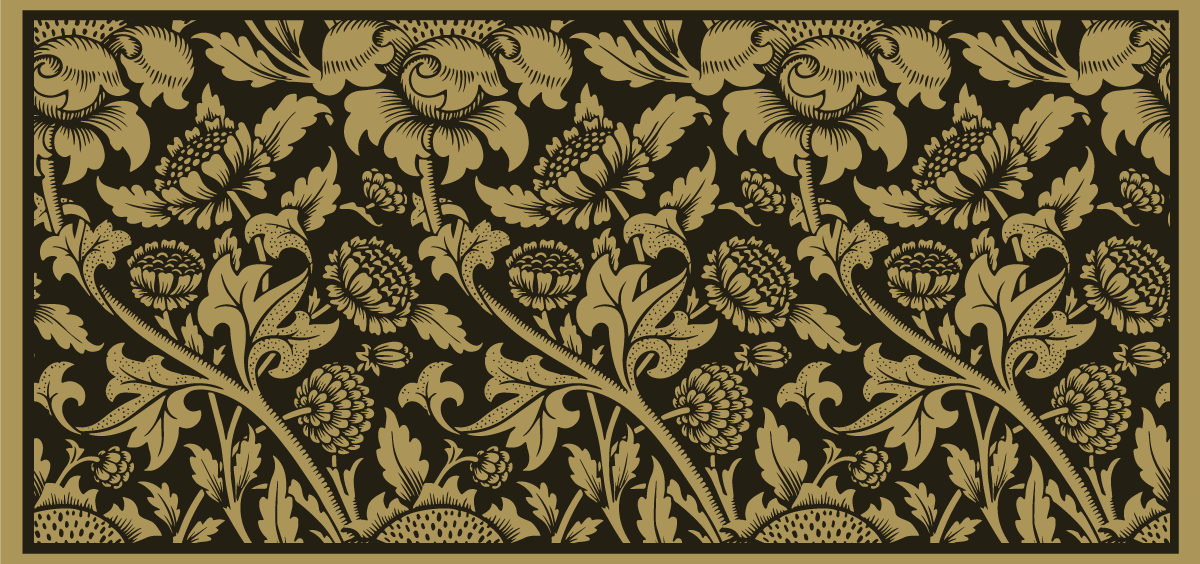 Botanical Pattern Accent floral rug - TenStickers