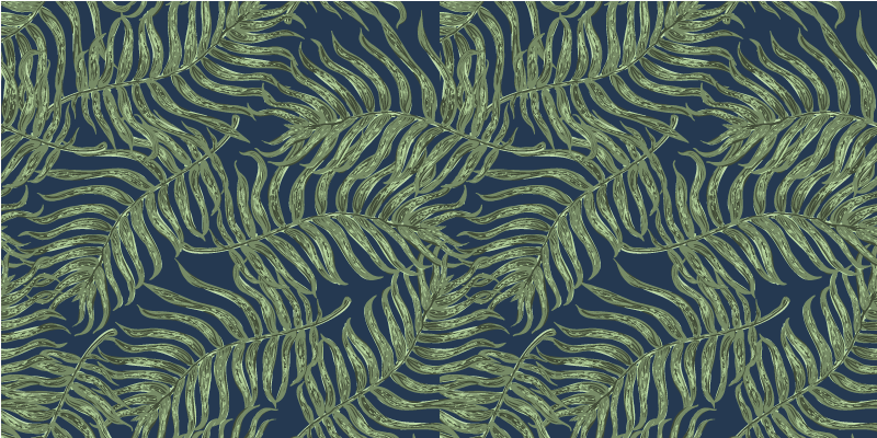 Tropical Leaf Pattern floral rug - TenStickers