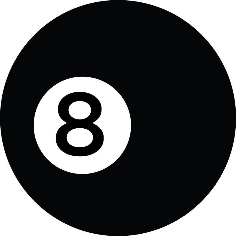 billiard ball number 8 circular rug - TenStickers