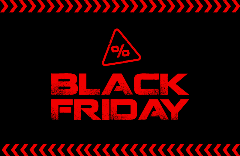 alert Black Friday black rug - TenStickers