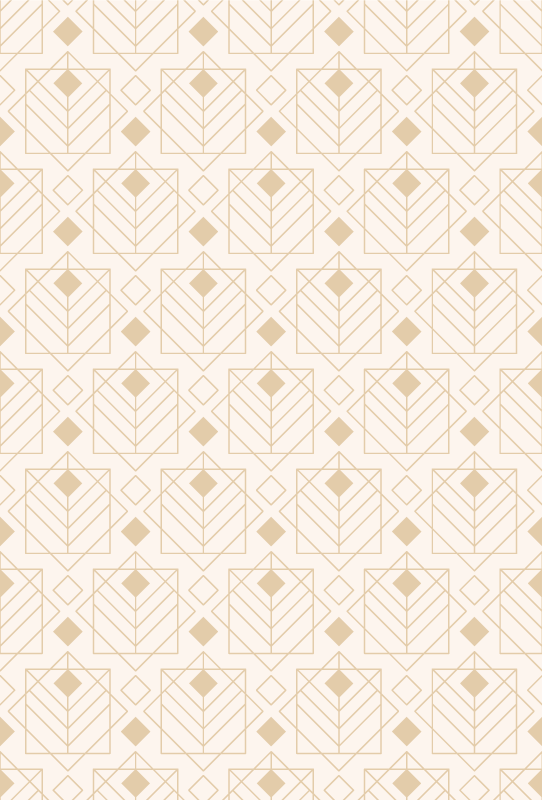 Art déco pattern beige vinyl rug - TenStickers