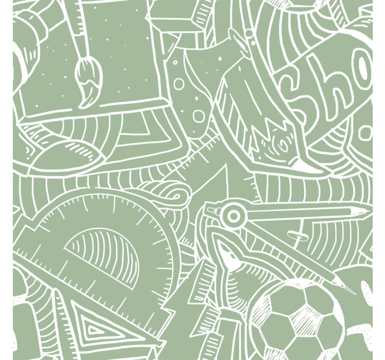 green school chalk wallpaper teenage bedroom - TenStickers