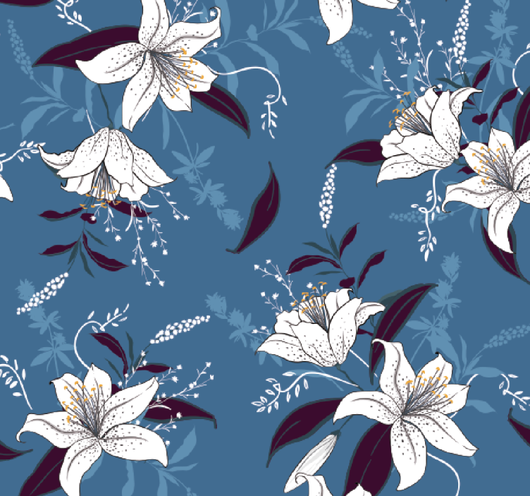 Elegant Floral Patterns flowers wallpaper - TenStickers