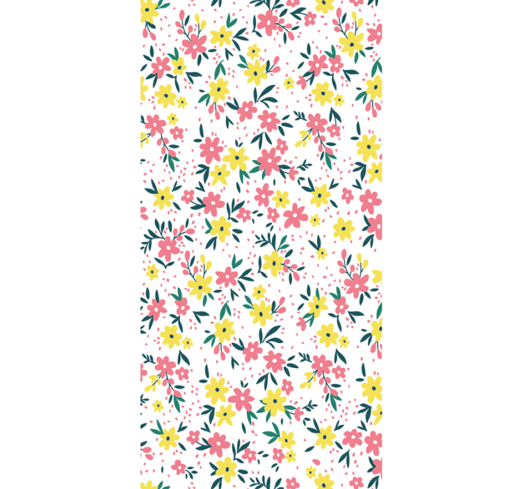 Colorful stylish pattern flowers wallpaper - TenStickers