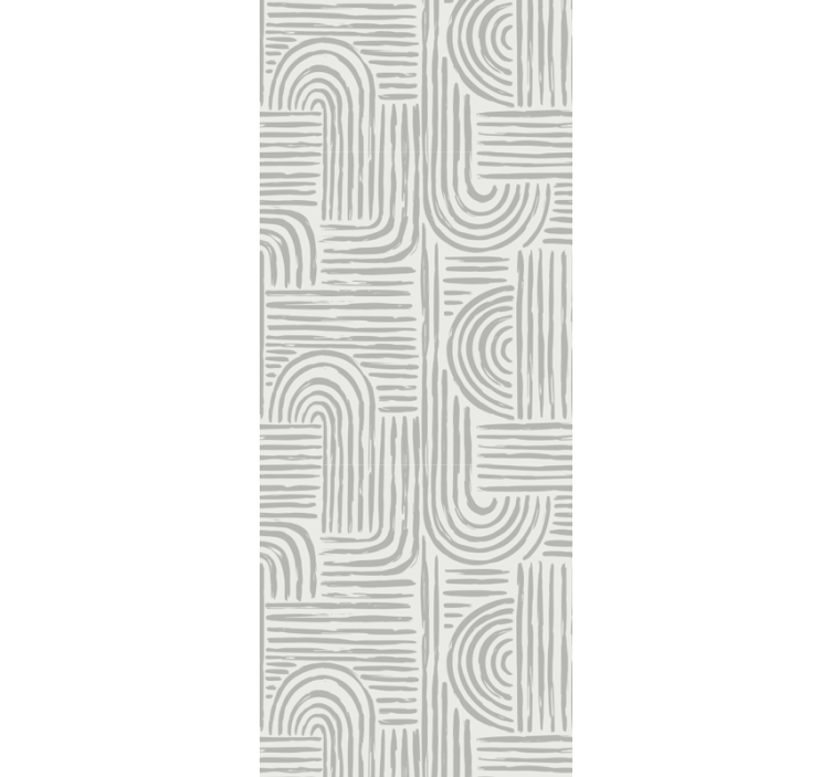 Stylish Curved Lines wallpaper geometric - TenStickers