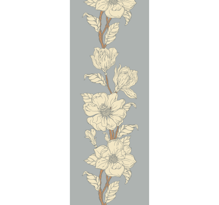 Floral wallpaper elegant floral stripes - TenStickers