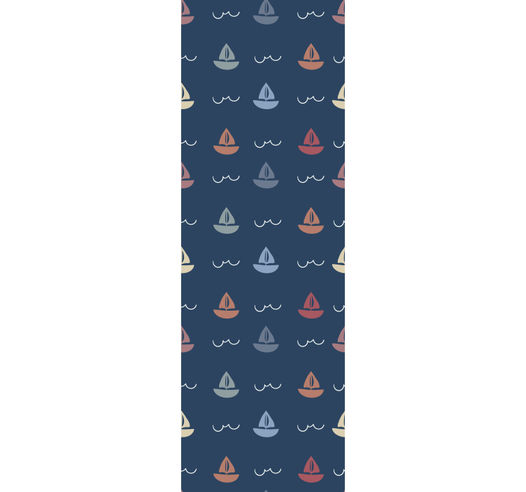 Sailing boats motif wallpaper childrens room - TenStickers
