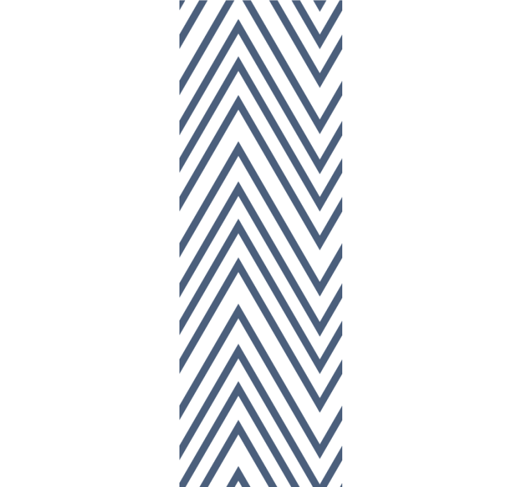 Zigzag blue pattern wallpaper striped - TenStickers