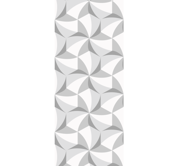 Stylish grey patterned shapes wallpaper geometric - TenStickers