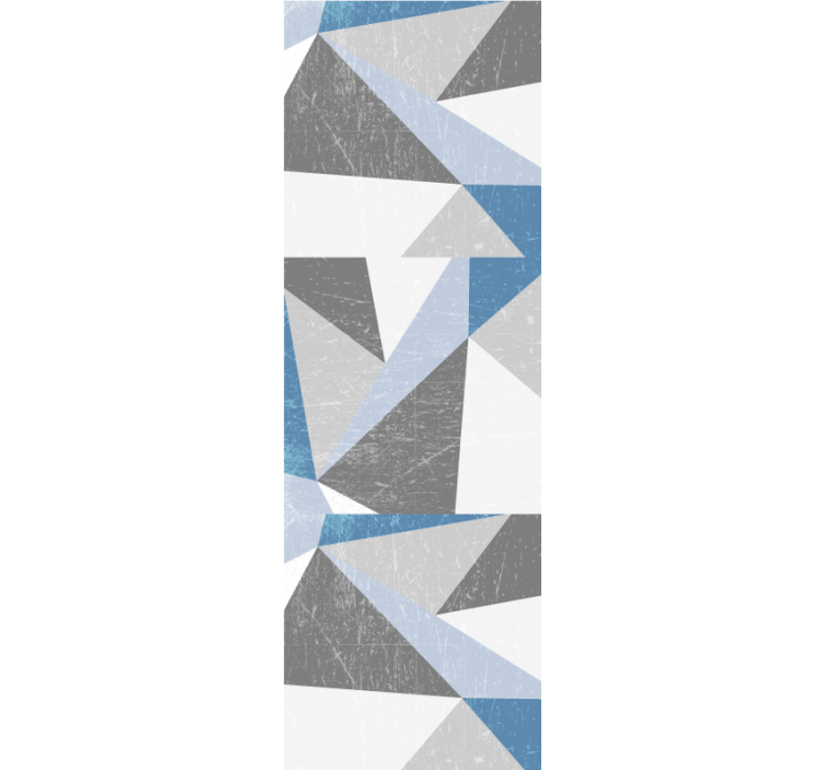 Modern grey and blue pattern triangles wallpaper - TenStickers