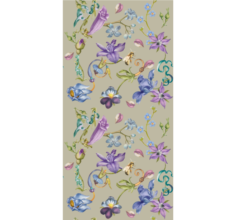 Floral Fantasy Design flowers wallpaper - TenStickers