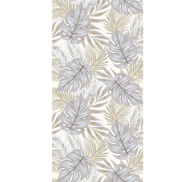 Monstera elegant motif leaves wallpaper - TenStickers