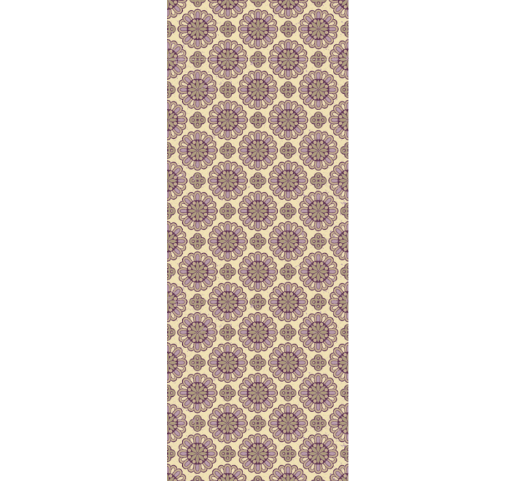 Ornate beige pattern floral wallpaper - TenStickers