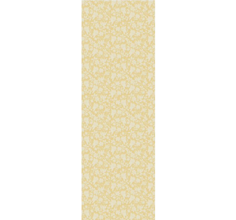 Abstract yellow motif leaves wallpaper - TenStickers