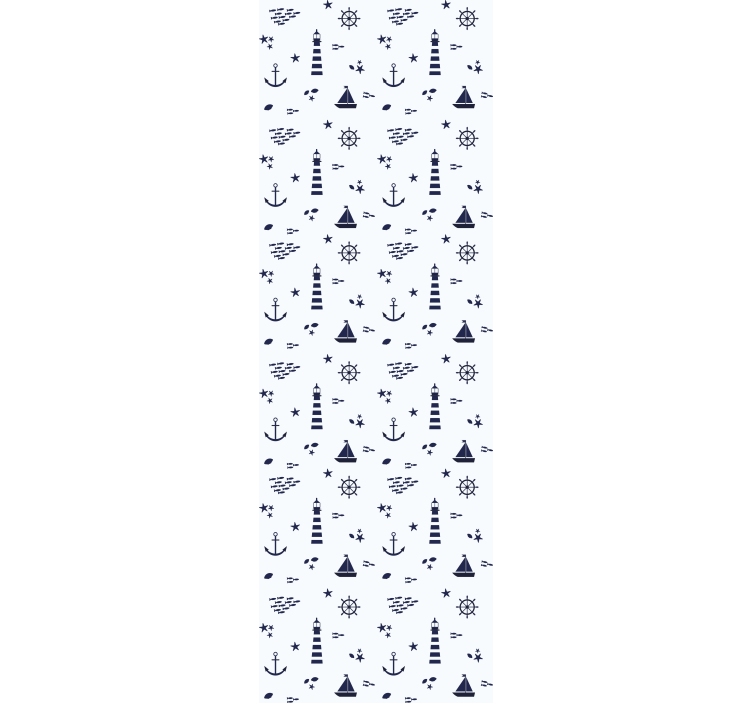 Nordic nautical elements wallpaper childrens room - TenStickers