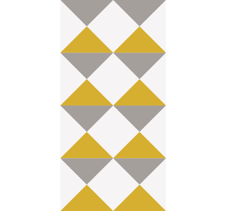 Mustard and gray motif wallpaper squares - TenStickers