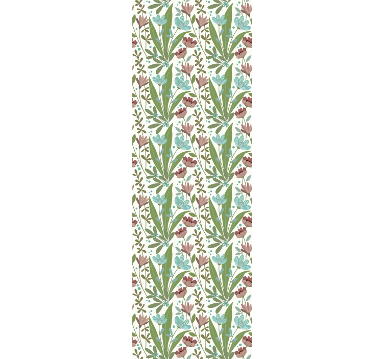 Floral Leaf Arrangement flowers wallpaper - TenStickers